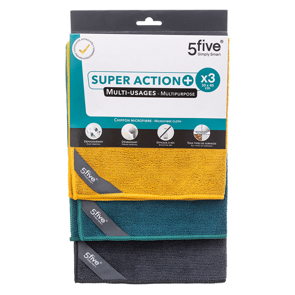 Trapos De Microfibra Verde Amarillo Y Gris