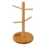 Juego De 4 Tazas Ceramica Con Base De Bambu Emma