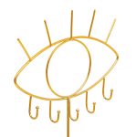 Joyero De Metal Con Ceramica Soleya Dorado Con Blanco