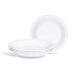 Juego de Platos Para Sopa White Porcelana Bone China Blanco 4 pzas- Blanco
