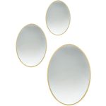 Set de 3 espejos de pared ovalado