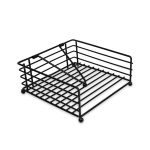 Servilletero Negro 18X18 Cm De Metal