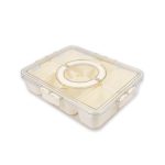 Organizador Blanco Con Tapa 28X21 De Plastico