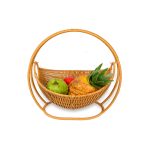 Frutero Ovalado De Ratan 33X33X Cm