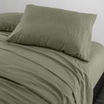 Juego De Sabana Clark Verde King Size Microfibra