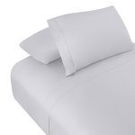 Juego De Sabana 300 Hilos Alec Gris Queen Size 100%Algodon