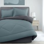 Edredon Y Fundas Decorativas Okai Gris Pizarra/Basalto King Size 100% Poliester