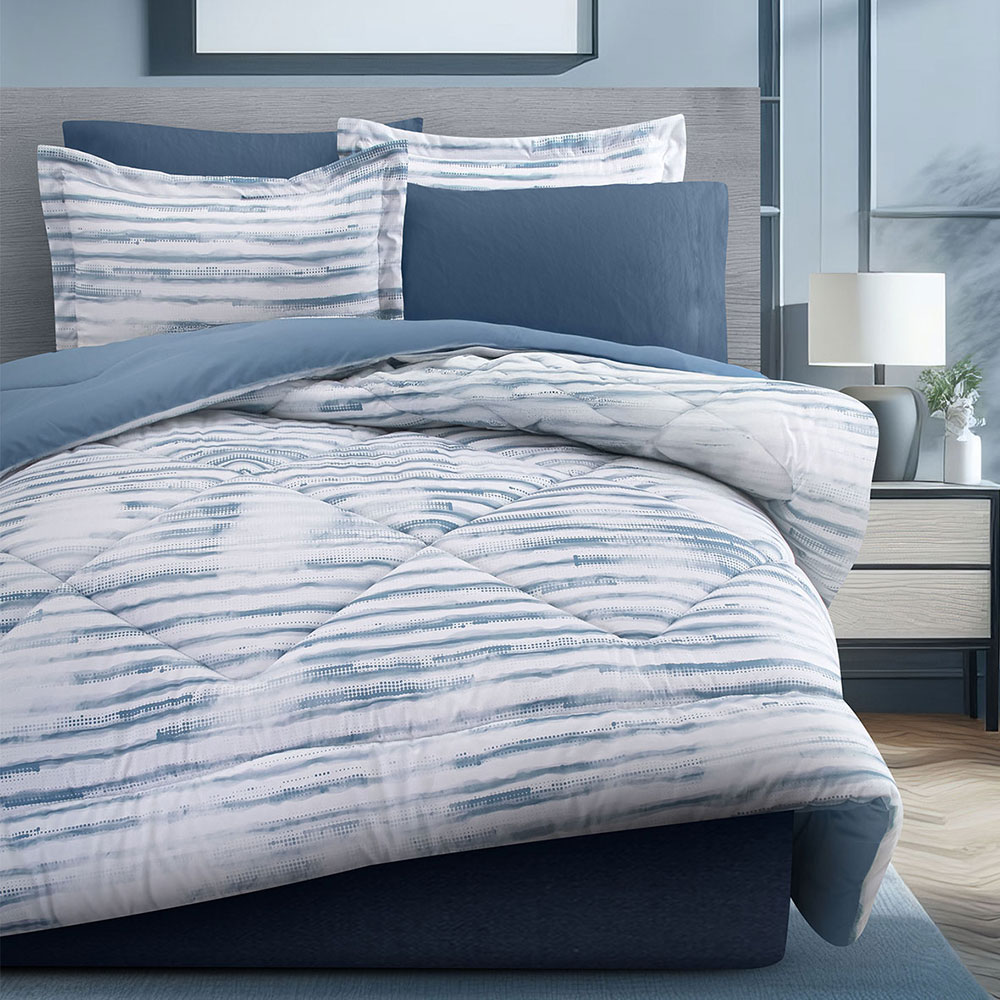 Edredon Y Fundas Decorativas Edsel Matrimonial 100% Poliester