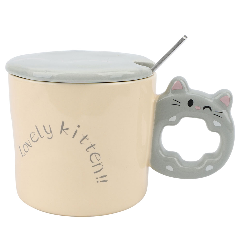 Taza Gato C/Tapa Az