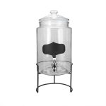 Despachador de Bebidas de Vidrio para 5.8 L con Base de Metal